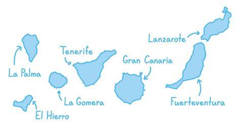 Carte des quatre parcs nationaux des Canaries