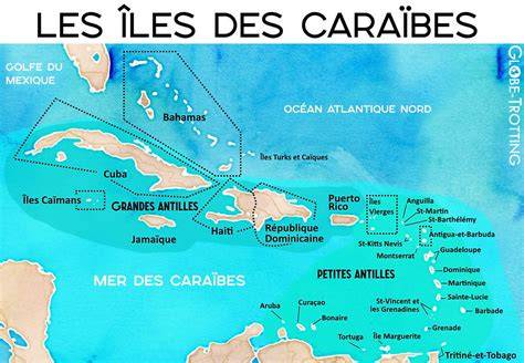 Carte des lieux de tournage aux Antilles