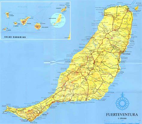 Carte de Corralejo et Fuerteventura