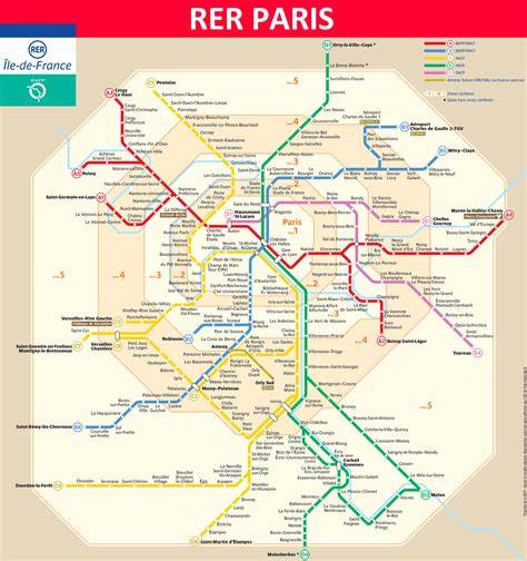 Plan ligne RER A Disneyland Paris