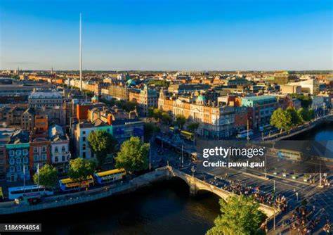 Dublin vue aérienne rues et monuments