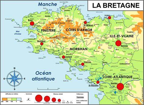 Carte humoristique de la Bretagne antique