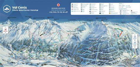 Plan des chalets et accès pistes Val Cenis