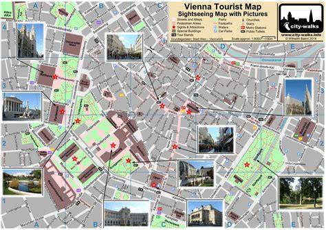 quartiers de Vienne carte touristique