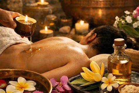 Rituel de soins végétaux au spa