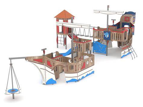 aire de jeux bateau pirate enfants