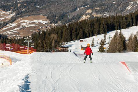 Débutant en ski sur piste verte