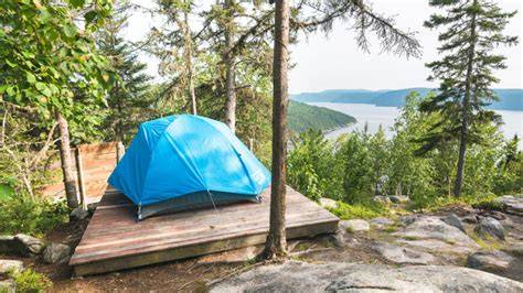 Camping avec vue sur le fjord Saguenay