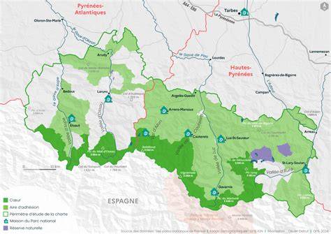 Carte du parc national d’Aigüestortes