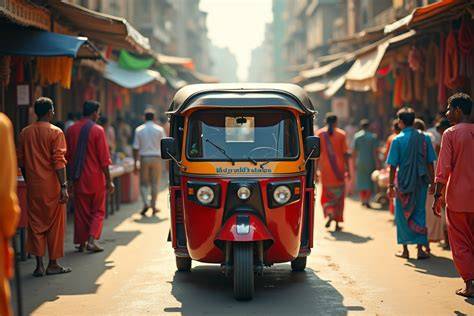 Application de transport et tuk-tuk indien
