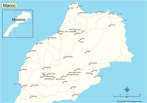 Carte des principaux marchés touristiques du Maroc