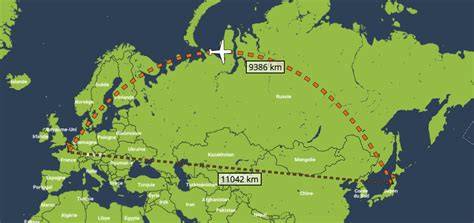 Carte trajet aérien Paris Helsinki