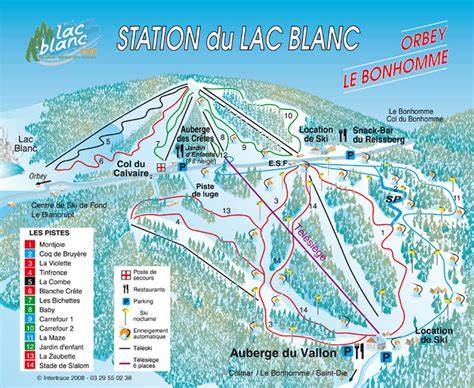 Plan des pistes du Lac Blanc
