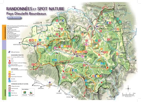 Carte des randonnées autour de Pont-du-Fossé