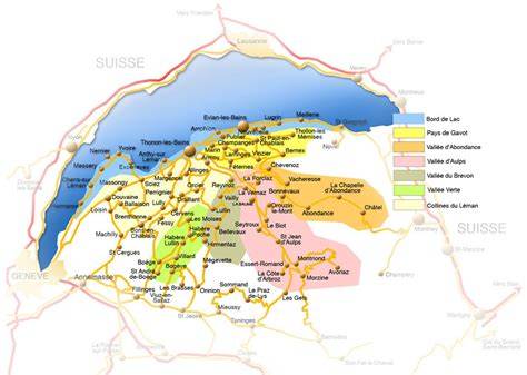 carte du massif du Chablais français