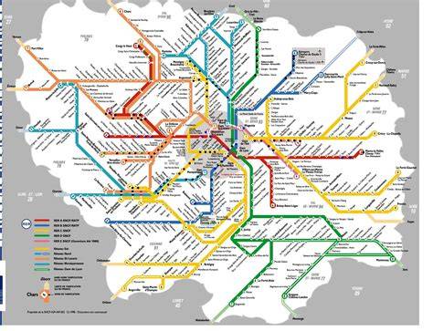 Carte RER A Noisy-le-Grand Paris