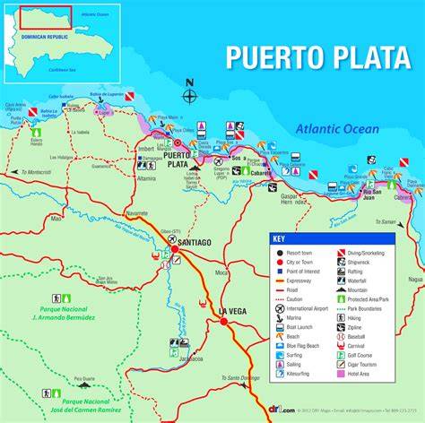 Carte de Puerto Plata et La Romana