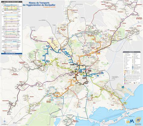 Carte du réseau de transport autour de Cagnes-sur-Mer