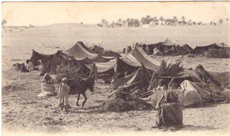 Campement de bergers nomades sous tentes