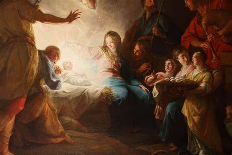 Adoration des bergers devant la crèche