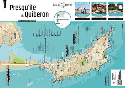 Carte touristique Carnac Quiberon Ploemel