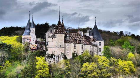 Château de la Rochepot et vignobles bourguignons