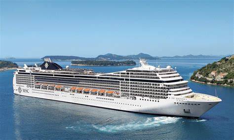 MSC Magnifica arrivant dans un port