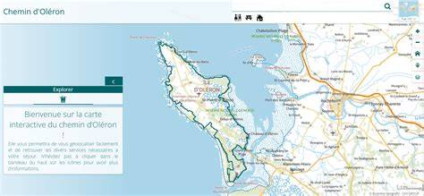 Carte des départs depuis l'île d'Oléron