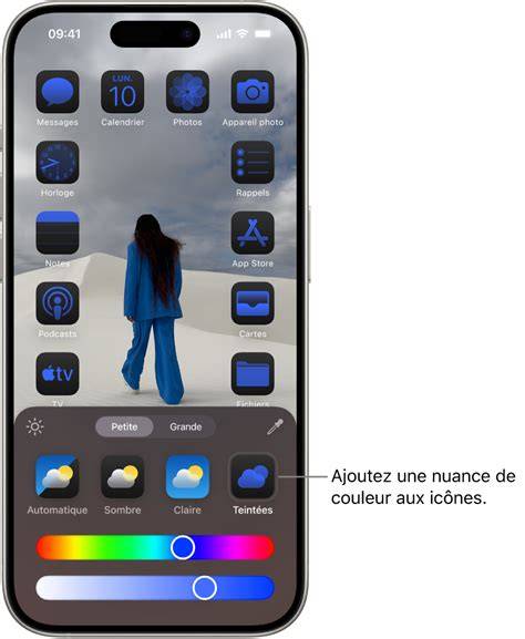 Écran iPhone personnalisé avec widgets