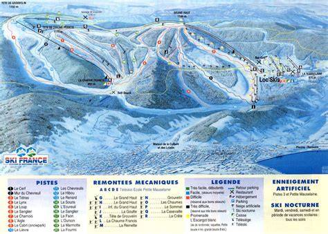 Carte des pistes de ski de Gérardmer