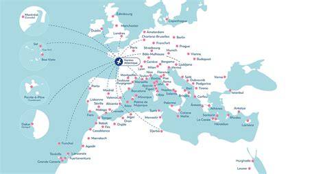 Carte des onze destinations du coffret