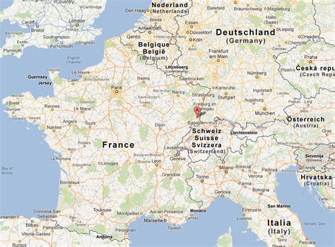 Carte de localisation auberge Illberg Mulhouse
