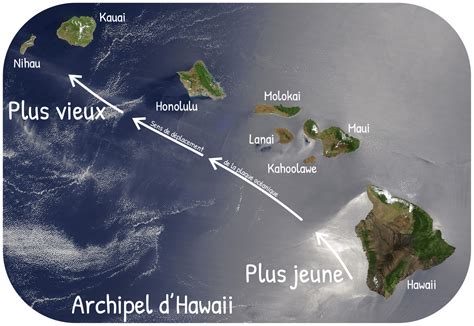 Carte de la caldeira et îles volcaniques