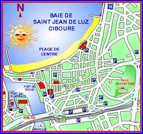 Carte hôtels Saint-Jean-de-Luz avec parking