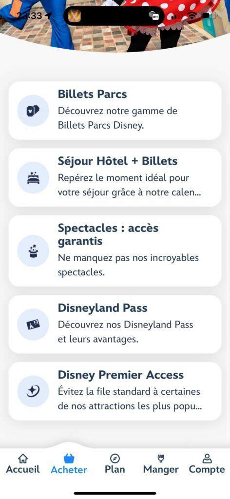 Application Disneyland Paris attractions fermées