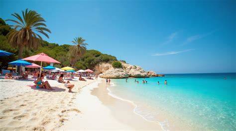 Plage de sable blanc à Cala Liberotto