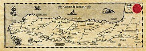 Carte du Camino sous-marin espagnol