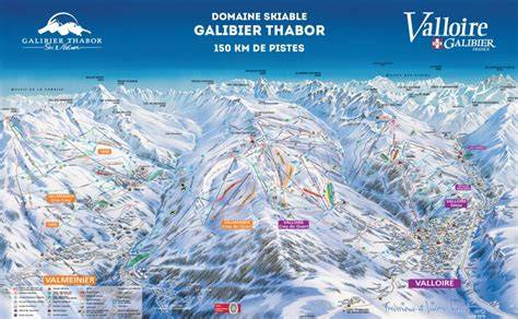Plan des pistes Galibier-Thabor