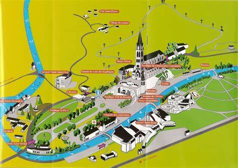 Plan du sanctuaire de Lourdes