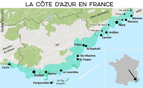 Carte itinéraires Côte d’Azur catamaran