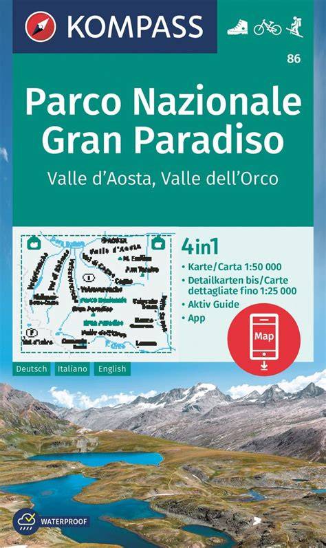 Carte du parc national du Grand Paradis