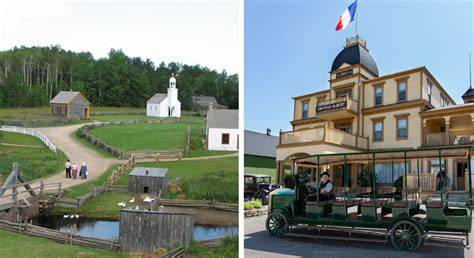 Village historique acadien bâtiments reconstitués
