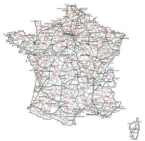 Carte des itinéraires routiers en Europe