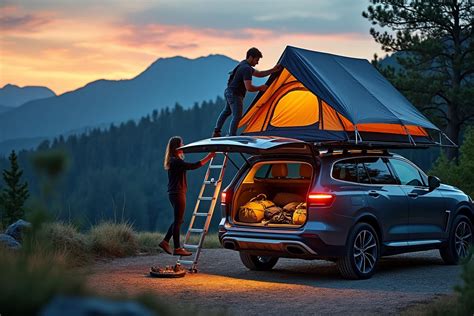 tente de toit automatique sur SUV