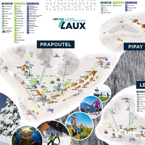 Carte des trois sites des 7 Laux