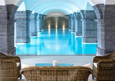 Piscine sous voûtes pierre bleue Spa Valenciennes