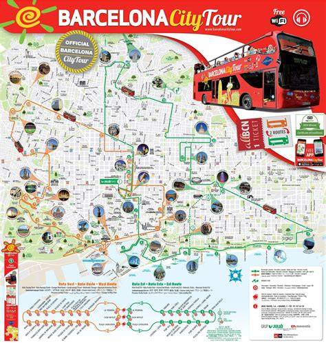 Carte attractions autour HCC Montblanc Barcelone