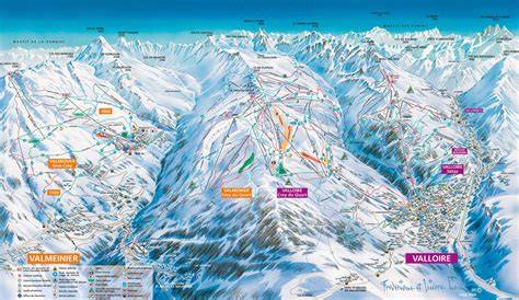 Plan des pistes de ski de Valmeinier