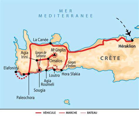 Carte de Stalis et attractions crétoises