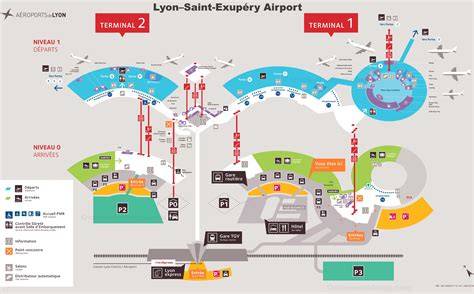 Aéroport Lyon-Saint-Exupéry terminal départ